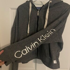 Cropped Calvin Klein zip up jacket